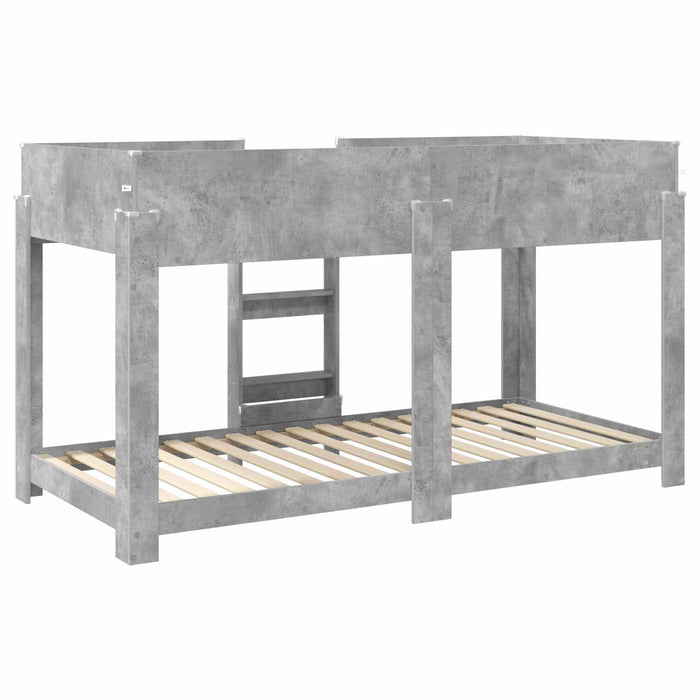 Pat Etajat pentru Copii Gri din beton 90 x 200 cm Lemn compozit - WALTI WALTI