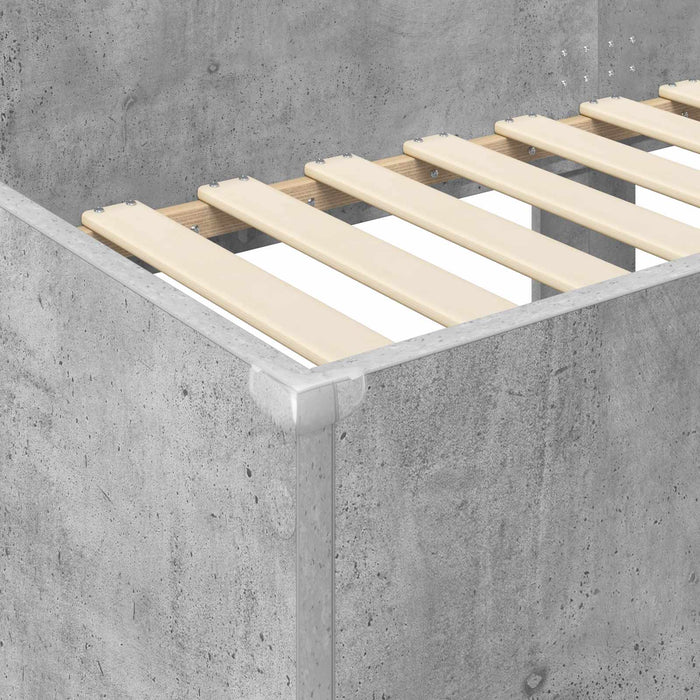 Pat Etajat pentru Copii Gri din beton 90 x 190 cm Lemn compozit - WALTI WALTI