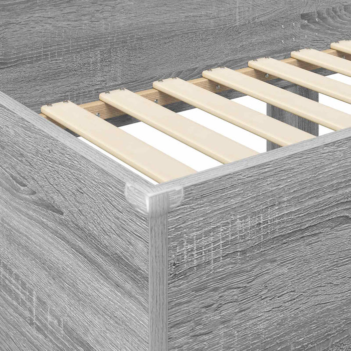 Pat Etajat pentru Copii Gri Sonoma 90 x 190 cm Lemn compozit - WALTI WALTI