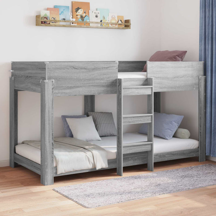 Pat Etajat pentru Copii Gri Sonoma 90 x 190 cm Lemn compozit - WALTI WALTI