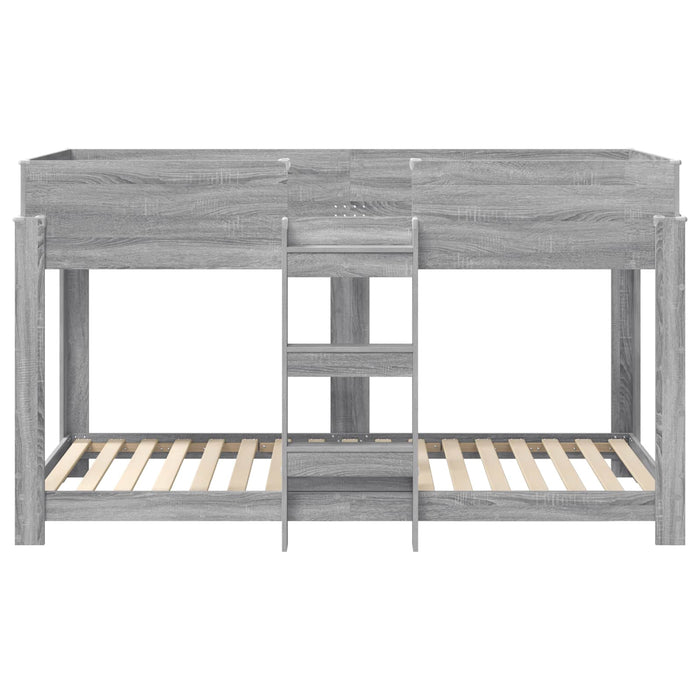 Pat Etajat pentru Copii Gri Sonoma 90 x 190 cm Lemn compozit - WALTI WALTI