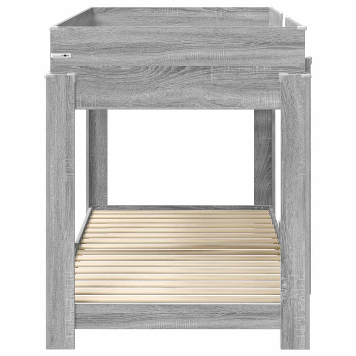 Pat Etajat pentru Copii Gri Sonoma 90 x 190 cm Lemn compozit - WALTI WALTI