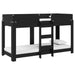 Pat Etajat pentru Copii Stejar Negru 75 x 190 cm Lemn compozit - WALTI WALTI