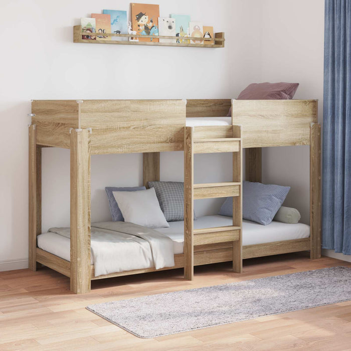 Pat Etajat pentru Copii Stejar Sonoma 75 x 190 cm Lemn compozit - WALTI WALTI