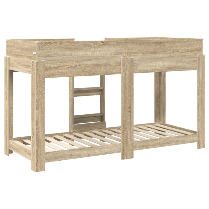 Pat Etajat pentru Copii Stejar Sonoma 75 x 190 cm Lemn compozit - WALTI WALTI