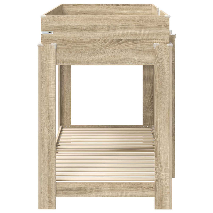 Pat Etajat pentru Copii Stejar Sonoma 75 x 190 cm Lemn compozit - WALTI WALTI
