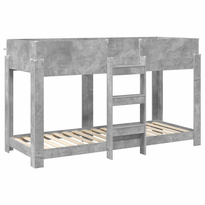 Pat Etajat pentru Copii Gri din beton 75 x 190 cm Lemn compozit - WALTI WALTI