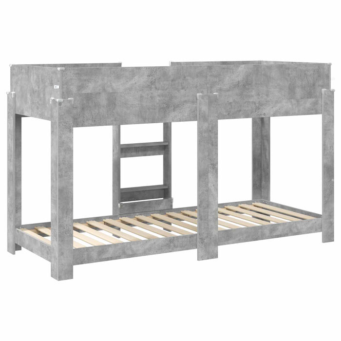Pat Etajat pentru Copii Gri din beton 75 x 190 cm Lemn compozit - WALTI WALTI