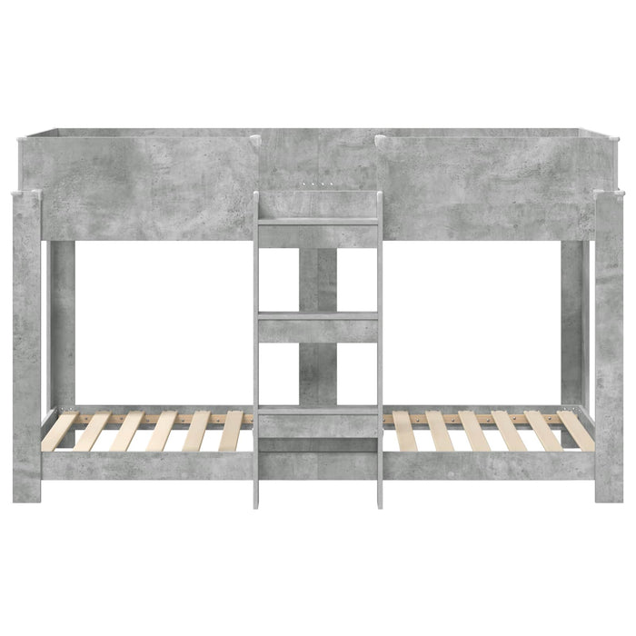 Pat Etajat pentru Copii Gri din beton 75 x 190 cm Lemn compozit - WALTI WALTI