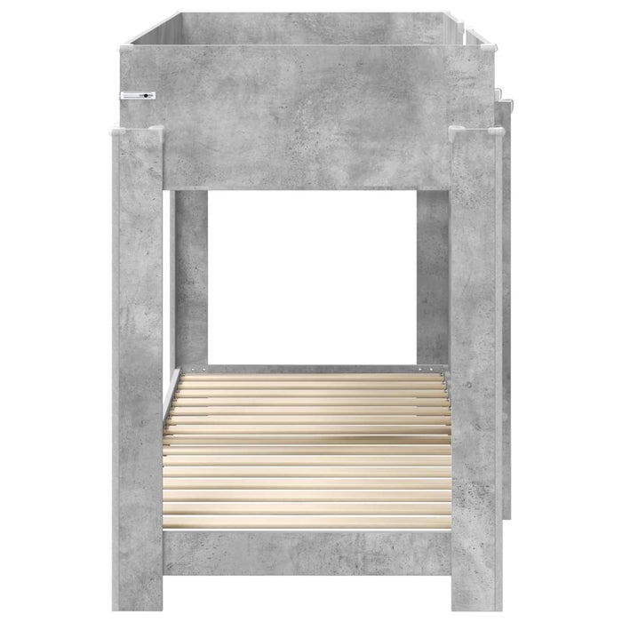 Pat Etajat pentru Copii Gri din beton 75 x 190 cm Lemn compozit - WALTI WALTI