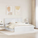 Cadru de pat cu headboard Alb 200 x 200 cm Lemn de pin masiv - WALTI WALTI