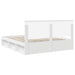 Cadru de pat cu headboard Alb 200 x 200 cm Lemn de pin masiv - WALTI WALTI