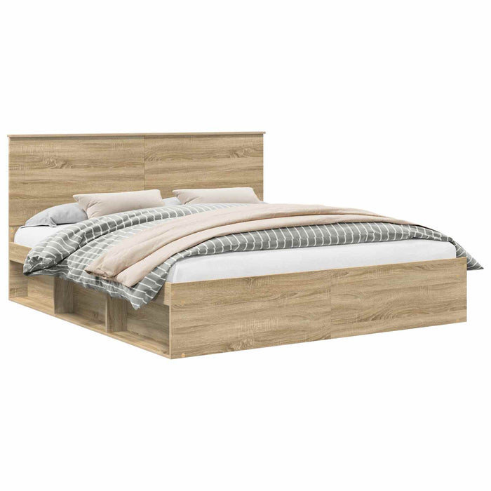 Cadru de pat cu headboard Sonoma 180 x 200 cm Lemn de pin masiv - WALTI WALTI
