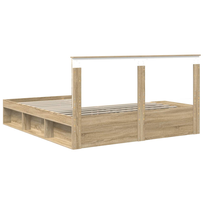 Cadru de pat cu headboard Sonoma 180 x 200 cm Lemn de pin masiv - WALTI WALTI