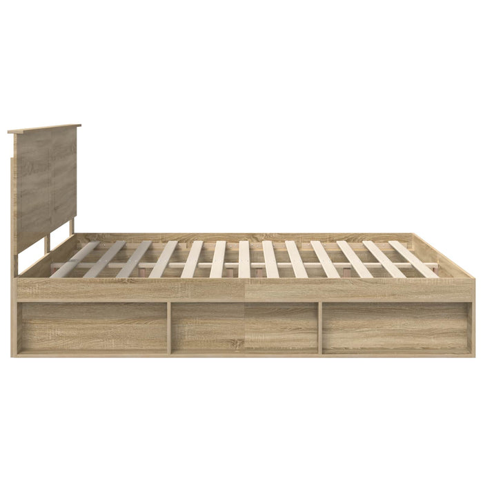Cadru de pat cu headboard Sonoma 180 x 200 cm Lemn de pin masiv - WALTI WALTI