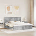 Cadru de pat cu headboard Beton 180 x 200 cm Lemn de pin masiv - WALTI WALTI