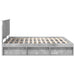 Cadru de pat cu headboard Beton 180 x 200 cm Lemn de pin masiv - WALTI WALTI