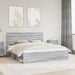 Cadru de pat Gri Sonoma 180 x 200 cm Lemn de pin masiv - WALTI WALTI