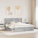 Cadru de pat Gri Sonoma 180 x 200 cm Lemn de pin masiv - WALTI WALTI