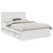 Cadru de pat cu headboard Alb 160 x 200 cm Lemn de pin masiv - WALTI WALTI