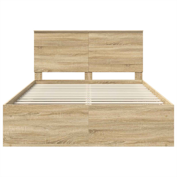 Cadru de pat cu headboard Sonoma 160 x 200 cm Lemn de pin masiv - WALTI WALTI