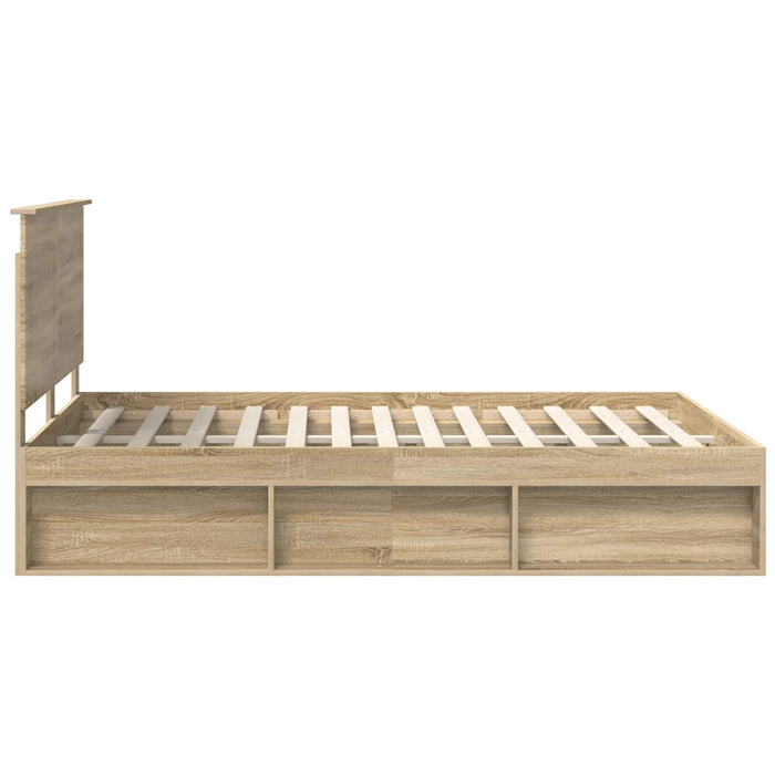 Cadru de pat cu headboard Sonoma 160 x 200 cm Lemn de pin masiv - WALTI WALTI