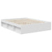Cadru de pat cu headboard Alb 150 x 200 cm Lemn de pin masiv - WALTI WALTI