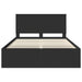 Cadru de pat cu headboard Negru 150 x 200 cm Lemn de pin masiv - WALTI WALTI