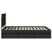 Cadru de pat cu headboard Negru 150 x 200 cm Lemn de pin masiv - WALTI WALTI