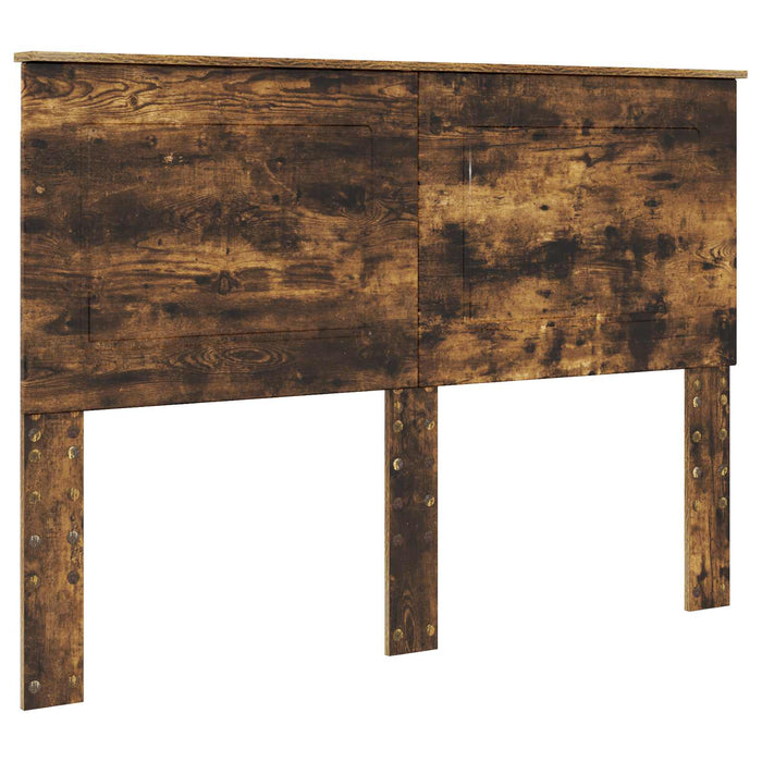 Cadru de pat Stejar fumuriu 140 x 190 cm Lemn de pin masiv - WALTI WALTI
