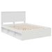 Cadru de pat cu headboard Alb 140 x 200 cm Lemn de pin masiv - WALTI WALTI