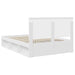 Cadru de pat cu headboard Alb 140 x 200 cm Lemn de pin masiv - WALTI WALTI