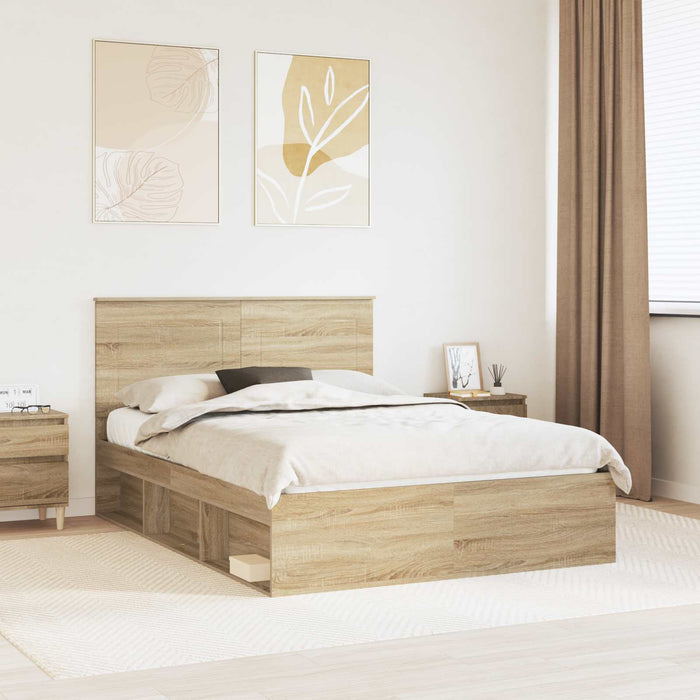 Cadru de pat cu headboard Sonoma 140 x 200 cm Lemn de pin masiv - WALTI WALTI