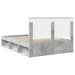 Cadru de pat cu headboard Beton 140 x 200 cm Lemn de pin masiv - WALTI WALTI