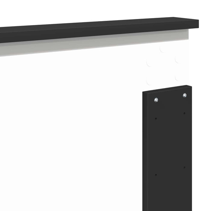 Cadru de pat cu headboard Negru 135 x 190 cm Lemn de pin masiv - WALTI WALTI