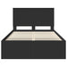 Cadru de pat cu headboard Negru 135 x 190 cm Lemn de pin masiv - WALTI WALTI