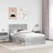 Cadru de pat Gri Sonoma 135 x 190 cm Lemn de pin masiv - WALTI WALTI