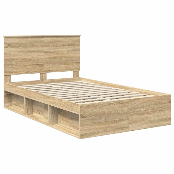 Cadru de pat cu headboard Sonoma 120 x 190 cm Lemn de pin masiv - WALTI WALTI