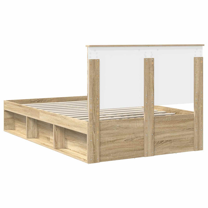 Cadru de pat cu headboard Sonoma 120 x 190 cm Lemn de pin masiv - WALTI WALTI