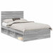 Cadru de pat Gri Sonoma 120 x 190 cm Lemn de pin masiv - WALTI WALTI