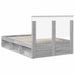 Cadru de pat Gri Sonoma 120 x 190 cm Lemn de pin masiv - WALTI WALTI