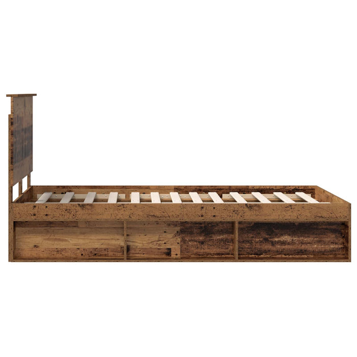 Cadru de pat Lemn vechi 120 x 190 cm Lemn de pin masiv - WALTI WALTI