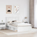 Cadru de pat cu headboard Alb 120 x 200 cm Lemn de pin masiv - WALTI WALTI