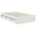 Cadru de pat cu headboard Alb 120 x 200 cm Lemn de pin masiv - WALTI WALTI