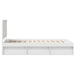 Cadru de pat cu headboard Alb 120 x 200 cm Lemn de pin masiv - WALTI WALTI