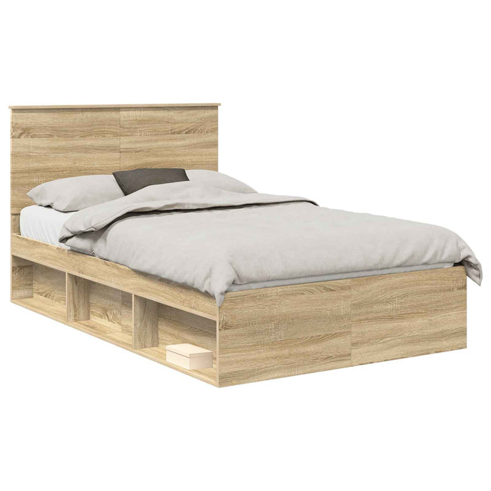 Cadru de pat cu headboard Sonoma 120 x 200 cm Lemn de pin masiv - WALTI WALTI