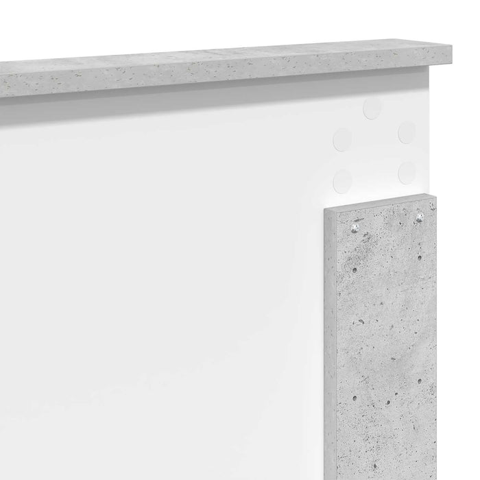 Cadru de pat cu headboard Beton 120 x 200 cm Lemn de pin masiv - WALTI WALTI