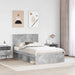 Cadru de pat cu headboard Beton 120 x 200 cm Lemn de pin masiv - WALTI WALTI