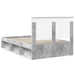Cadru de pat cu headboard Beton 120 x 200 cm Lemn de pin masiv - WALTI WALTI