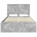 Cadru de pat cu headboard Beton 120 x 200 cm Lemn de pin masiv - WALTI WALTI